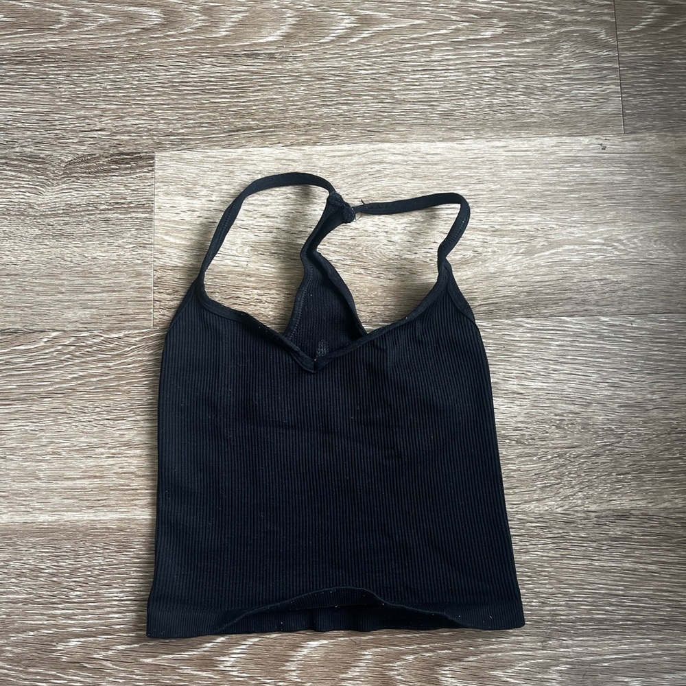 FP Movement Black Ribbed Tank Top